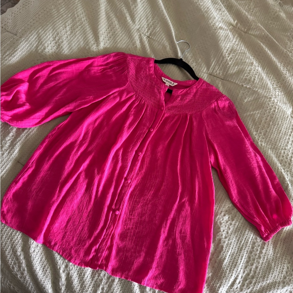 Nanette Lepore Bright Pink Blouse